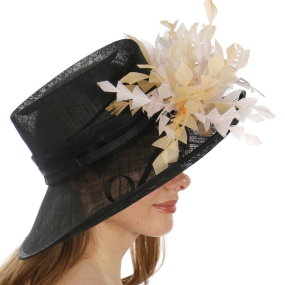 Black New Dress Formal Church Hat
